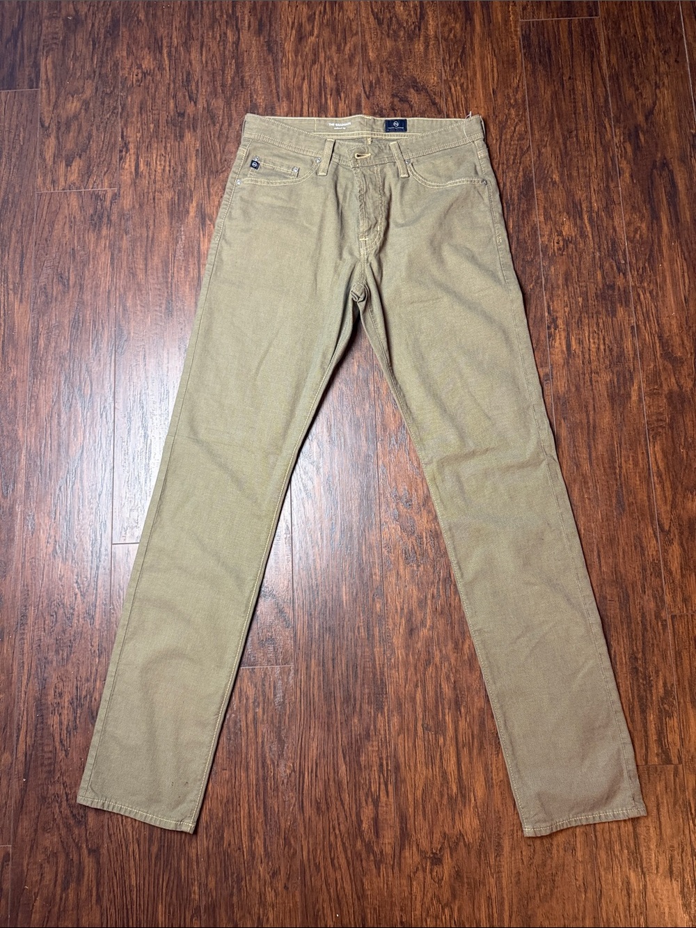 AG Adriano Goldschmied The Graduate Tailored Leg Olive Pants